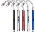 5 Pack Rechargeable Electric Arc Lighters with Flexible Neck