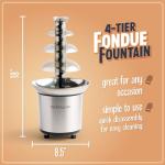 4-Tier Electric Chocolate Fondue Fountain Machine