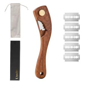 Uswin Wooden Dough Scoring Tool with 5 Blades