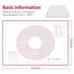 Large Silicone Baking Mat with Scraper and Ties