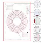 Large Silicone Baking Mat with Scraper and Ties