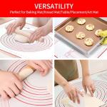 Large Silicone Baking Mat with Scraper and Ties