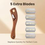 Uswin Wooden Dough Scoring Tool with 5 Blades