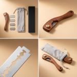 Uswin Wooden Dough Scoring Tool with 5 Blades