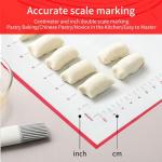 Large Silicone Baking Mat with Scraper and Ties