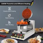 Dyna-Living 180° Rotating Belgian Waffle Maker