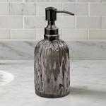 Refillable Liquid Soap Dispenser with Black Trim