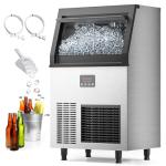 200lbs/24H Stainless Steel Ice Maker for Kitchen