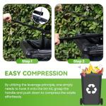 NEWTRY Manual Trash Compactor with Adjustable Handle