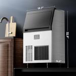 200lbs/24H Stainless Steel Ice Maker for Kitchen