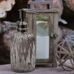 Refillable Liquid Soap Dispenser with Black Trim