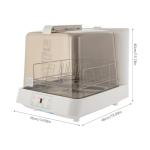 Compact Automatic Countertop Dishwasher with 6 Programs