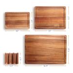 Acacia Wood Cutting Board Set with Holder