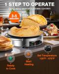 WantJoin 16 Inch Electric Crepe Maker with Non-Stick Surface