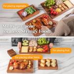 Acacia Wood Cutting Board Set with Holder
