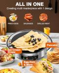 WantJoin 16 Inch Electric Crepe Maker with Non-Stick Surface