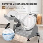 ROVSUN 10-Inch Electric Meat Slicer with Adjustable Thickness