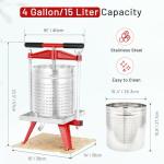 15L Stainless Steel Fruit and Apple Press