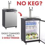 Kegco Two-Faucet Stainless Steel Keg Dispenser