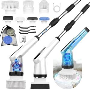 Electric Spin Scrubber with Adjustable Handle & 2 Speeds