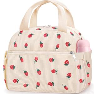 KUBYA Cute Strawberry Insulated Lunch Bag