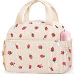 KUBYA Cute Strawberry Insulated Lunch Bag