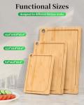 Kitsure 3-Piece Wooden Cutting Board Set
