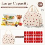 KUBYA Cute Strawberry Insulated Lunch Bag