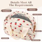 KUBYA Cute Strawberry Insulated Lunch Bag