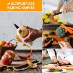 3-Piece Black Paring Knife Set with Sheath