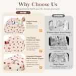 KUBYA Cute Strawberry Insulated Lunch Bag