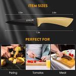 3-Piece Black Paring Knife Set with Sheath