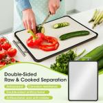 Double-Sided Stainless Steel Cutting Board, 16"x11