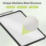 Double-Sided Stainless Steel Cutting Board, 16"x11
