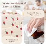 KUBYA Cute Strawberry Insulated Lunch Bag