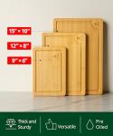 Bamboo Cutting Board Set - 3-Piece Gift Set
