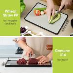 Double-Sided Stainless Steel Cutting Board, 16"x11