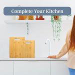 Bamboo Cutting Board Set - 2 Assorted Sizes