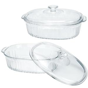 Glass Casserole Baking Dishes Set with Lids