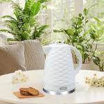 Longseed 1.5L Ceramic Electric Kettle, White