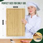 Large Bamboo Cutting Board with Juice Groove