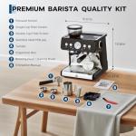 PeacefulHues 20-Bar Espresso Machine with Grinder