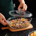 Glass Casserole Baking Dishes Set with Lids