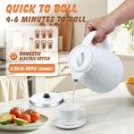 Longseed 1.5L Ceramic Electric Kettle, White