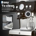 PeacefulHues 20-Bar Espresso Machine with Grinder