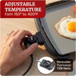 Elite Gourmet 10" Electric Griddle with Non-Stick Surface