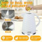 Longseed 1.5L Ceramic Electric Kettle, White