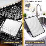 Stainless Steel Double-Sided Chopping Board with Wheat Straw