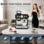 PeacefulHues 20-Bar Espresso Machine with Grinder