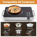 Daoseolo 1800W Portable Electric Stove with Timer